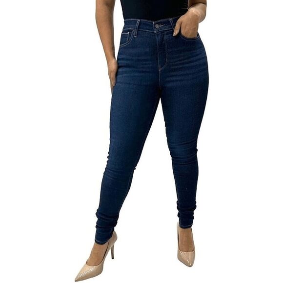 Levi’s 701 High Rise Super Skinny Dark Wash Women’s Jeans 31x30 Perfect! - Picture 4 of 10